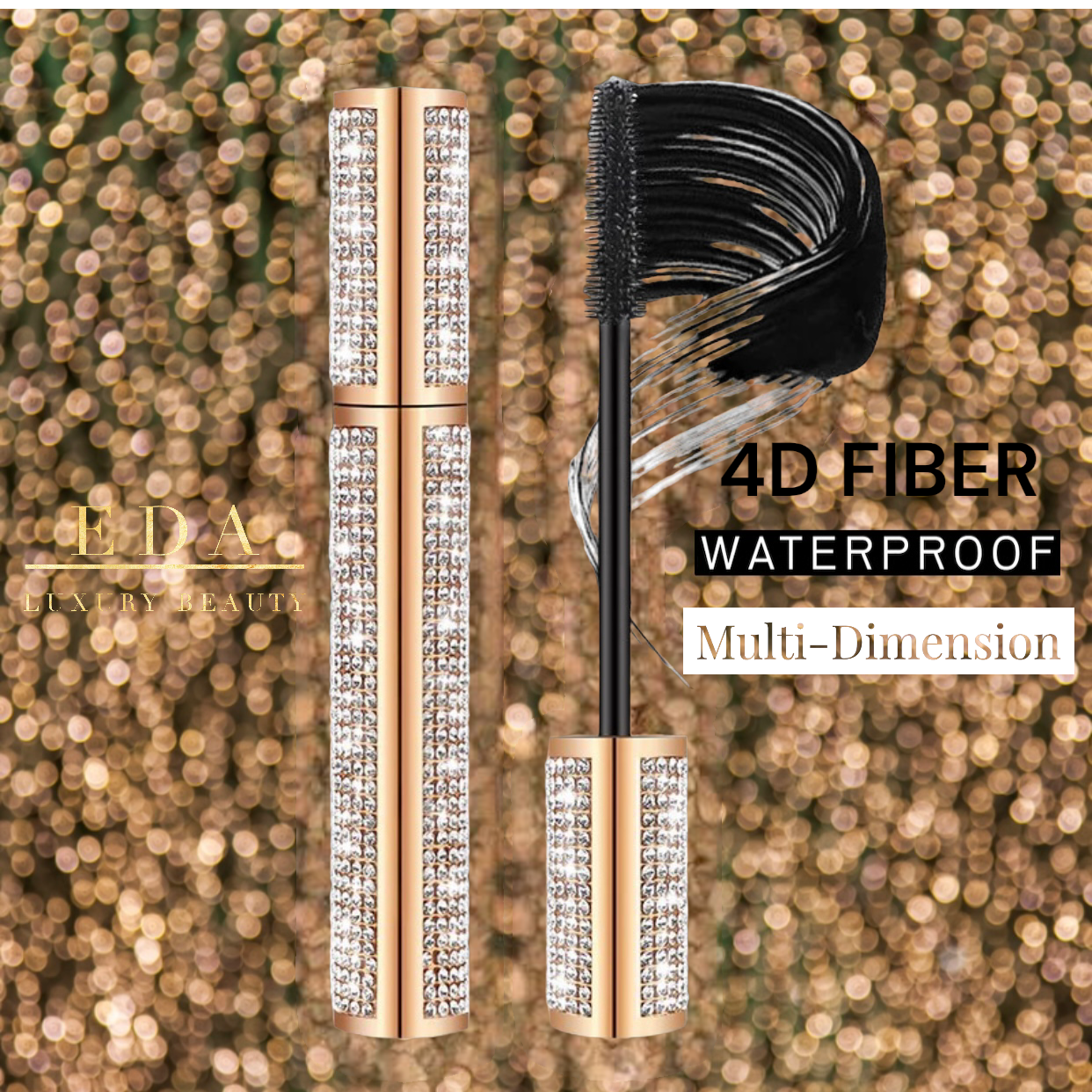 4D Silk Fiber | Carbon Black | Extra Volume | Lift & Curl | False Lash Effect | Waterproof | Vegan | Mascara