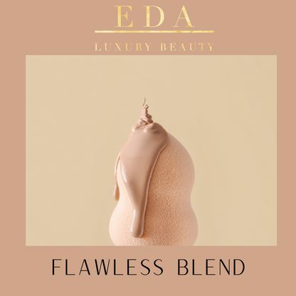 Beige | Ultra-Soft | Smooth | Gourd Shape | Makeup Blender | Applicator | Vegan | Latex-Free | Beauty Sponge