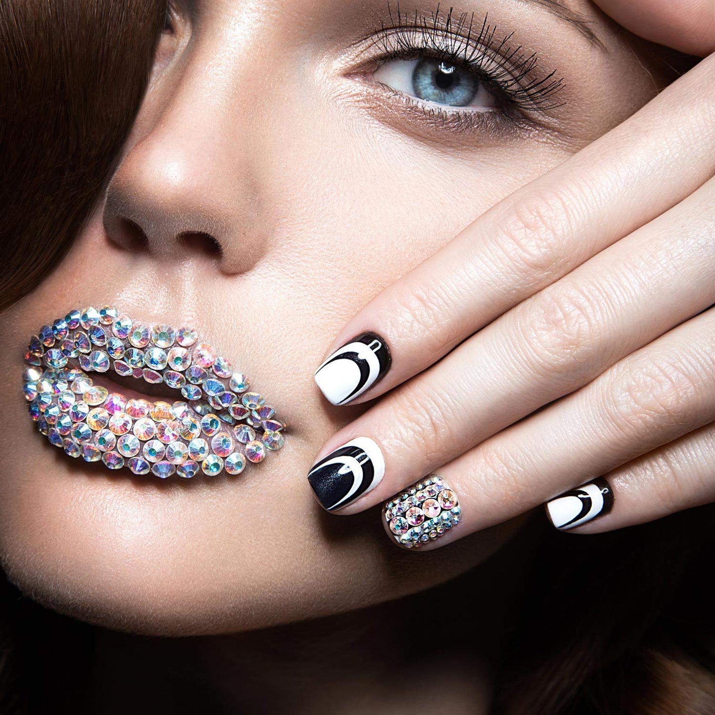 Diamond Crystals | Flatback | Gemstones | Rhinestones | 3D Nail Art & Decor Kit | 4-Pieces | Full Set
