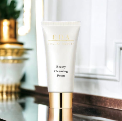 Luxe Diamond Caviar Beauty Cleansing Foam - Anti-Aging With Caviar Extract Collagen, Daily Anti-Wrinkle Face Cleanser, Hydrating & Tightening Pores - Vegan & Paraben-Free