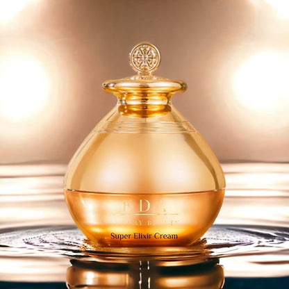 Luxe Diamond Caviar Super Elixir Cream - Anti-Aging With Caviar Extract Collagen, Daily Anti-Wrinkle Moisturizer, Hydrating & Tightening Pores - Vegan & Paraben-Free